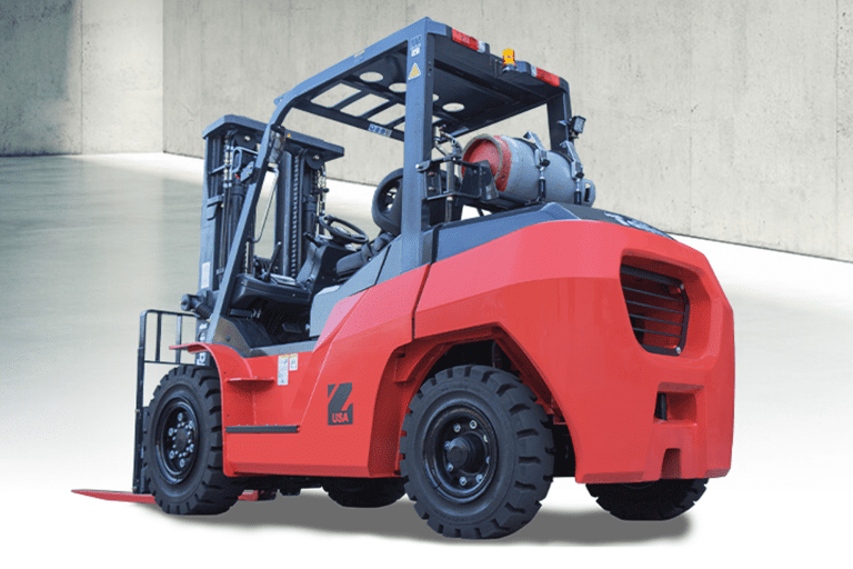 Tailift PFG50P LPG Forklift with pneumatic tires in operation