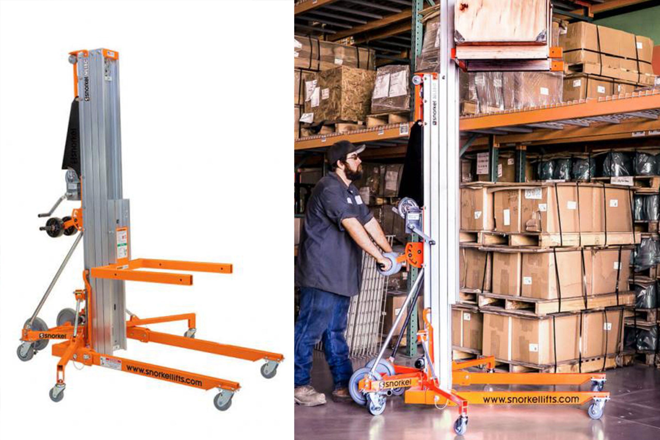 IMG1 Snorkel ML18C Construction Material Lift on construction site