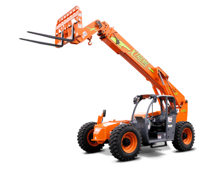 Xtreme XR843-B Telehandler Forklift with 43 ft lift height in action